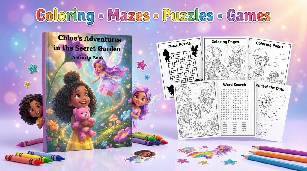 Chloe and Luna in the Secret Garden Activity Book